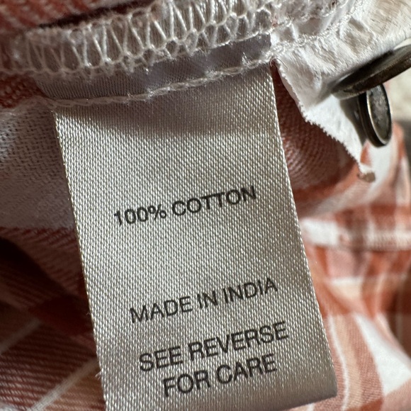 BKE Rust and Cream Plaid Shirt - Medium - Picture 9 of 9